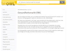 Tablet Screenshot of gesundheitsmarkt-owl.de